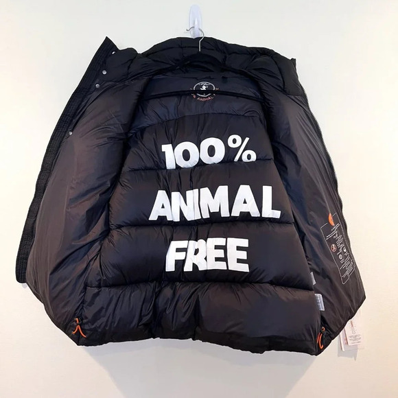 Save the Duck Plumtech Calvin Vegan Black Hooded Outdoor Winter Puffer Coat XL - Picture 11 of 15
